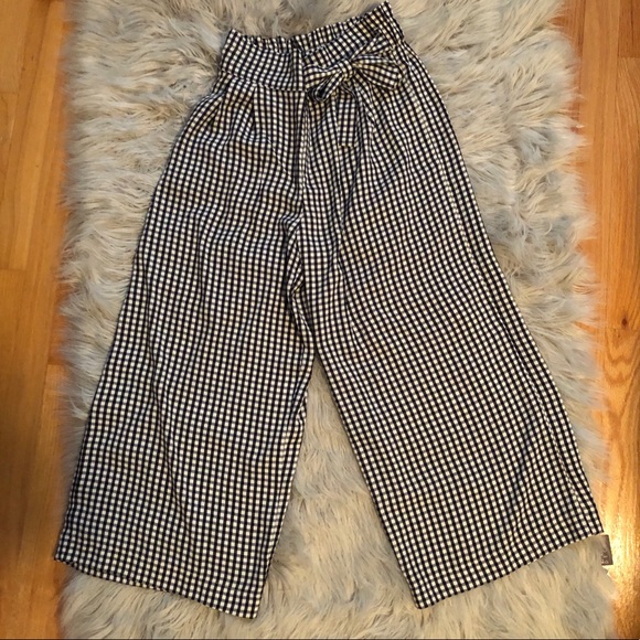red gingham school culottes
